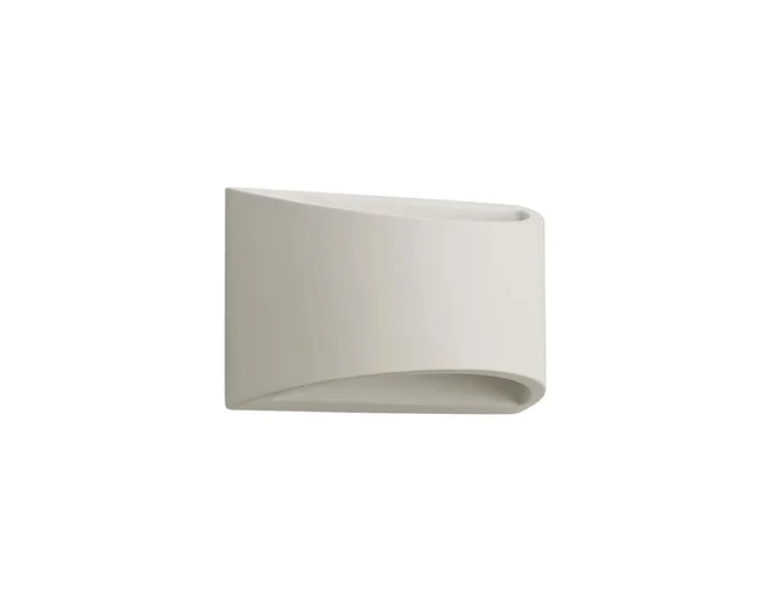 Plastin Rectangular Wall Lamp, 1 x G9, White Paintable Gypsum