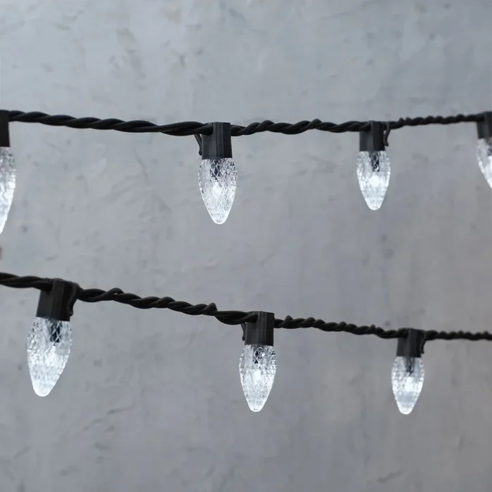 Plus Connect 120m 600 White Connectable C9 Fairy Lights Black Cable