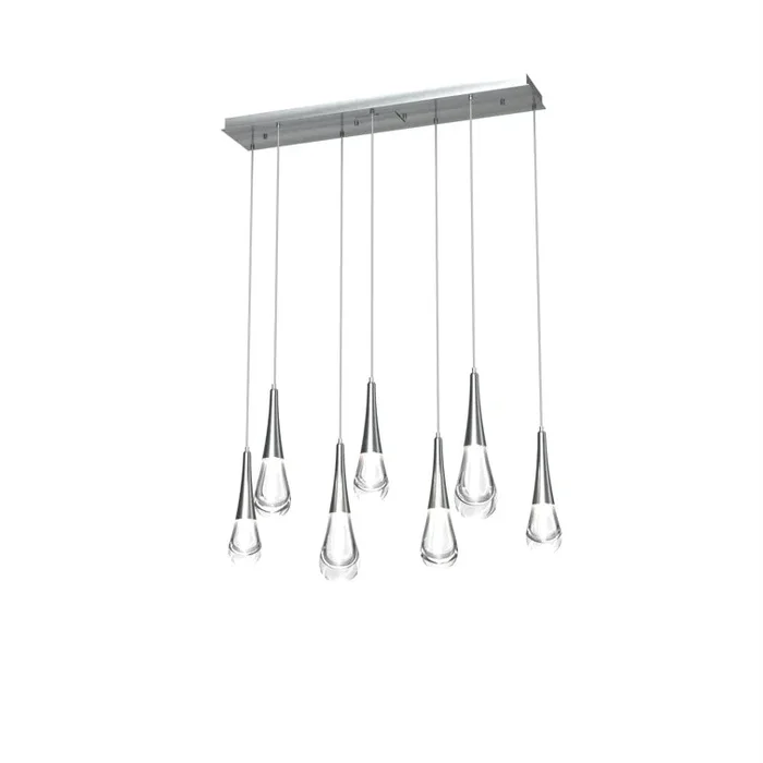 Pluvia 7-Light Linear Chandelier Pendant For Living room Family room Dining Room BedroomRain -2314