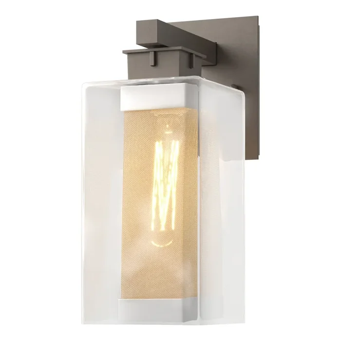 Polaris Outdoor Medium Sconce 1-Light Coastal Silver Accent Clear Glass (ZM) in Coastal Dark Smoke304852-SKT-77-72-ZM0093