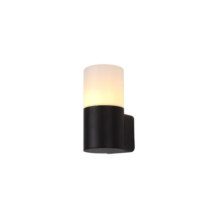 Prado Wall Lamp, 1 x E27, IP44, Black/Opal, 2yrs Warranty