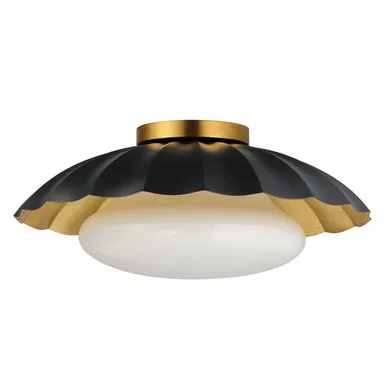 Primrose One Light Flush Mount (18059BKGL)