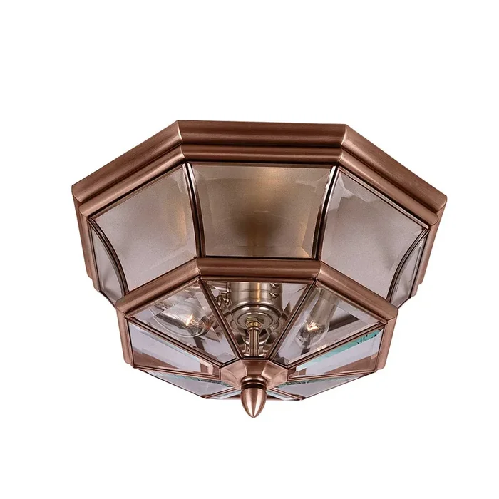 Quoizel Ceiling Flush from the Newbury range. Newbury 3 Light Flush Product Code = QZ-NEWBURY-F-PB