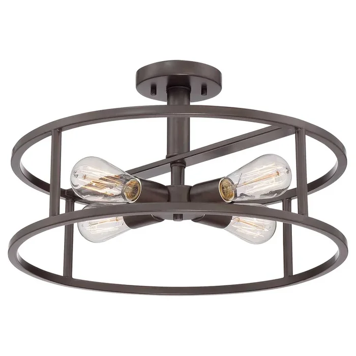 Quoizel Ceiling Semi-Flush from the New Harbor range. New Harbor 4 Light Semi-Flush Product Code = QZ-NEW-HARBOR-SF