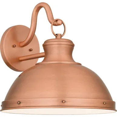 Quoizel Jameson One Light Outdoor Wall Mount in Aged Copper – JAM8414AC