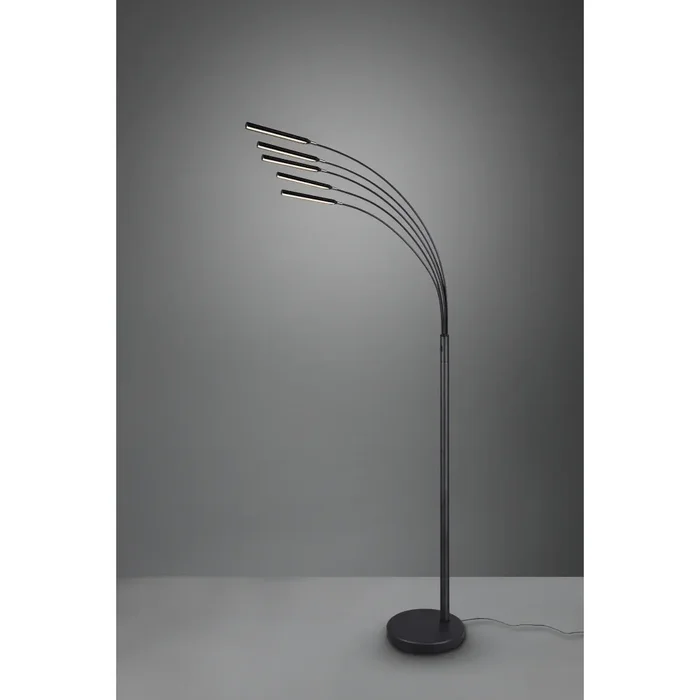 Reality REED Floor Lamp LED black, 5-light sources