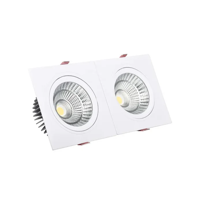 Rectangular 10W Cool White Double COB LED Downlight New Madison Cutout 165x75mm – White