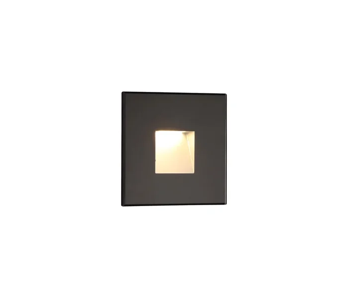 Reed Recessed Square Glass Fronted Wall Lamp, EM6287-HSA