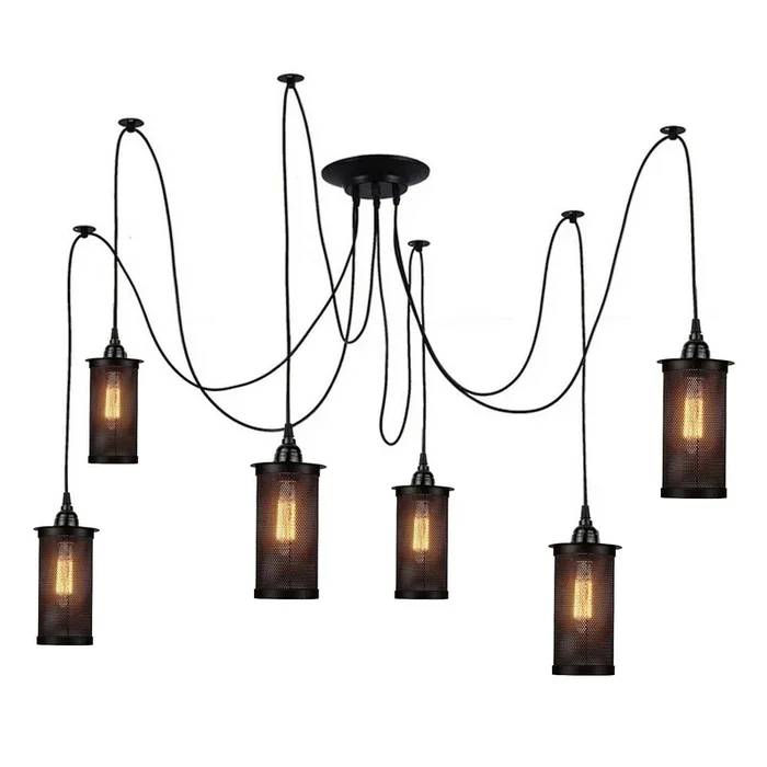 Retro Vintage Chandelier Ceiling Spider Light Industrial Pendant DIY Lamp E27~2165