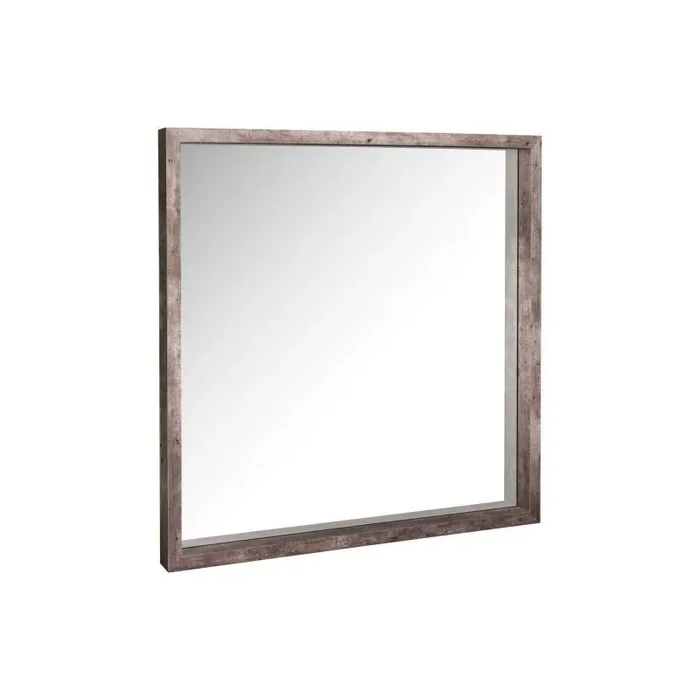 Rocco Mirror Distressed Concrete Effect Veneer 80 X 80cm