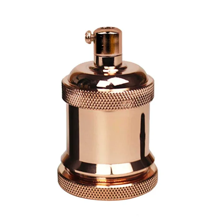Rose Gold E27 Metal Lamp/Bulb Holder Ideal for Antique Filament Bulb~2929