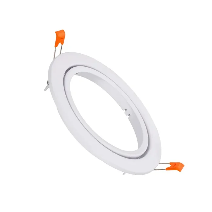 Round Recessed Directional Downlight Bezel Cutout 120mm for GU10 AR111 LED Bulb – White