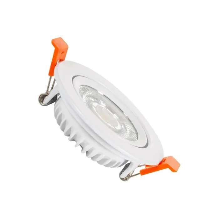 Round Slim 5W Cool White COB LED Adjustable Downlight Cutout 75mm