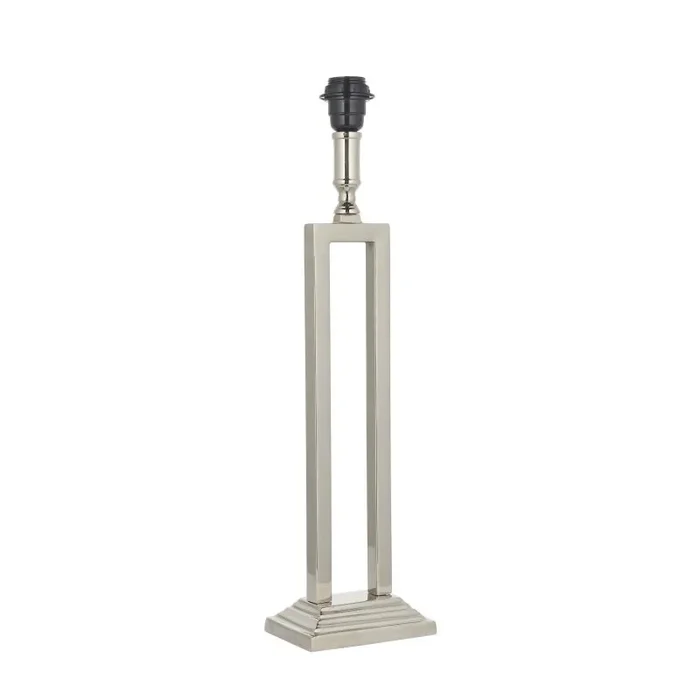 Saran 1 Light E27 Polished Nickel Plated Table Lamp With Inline Switch (Base Only)