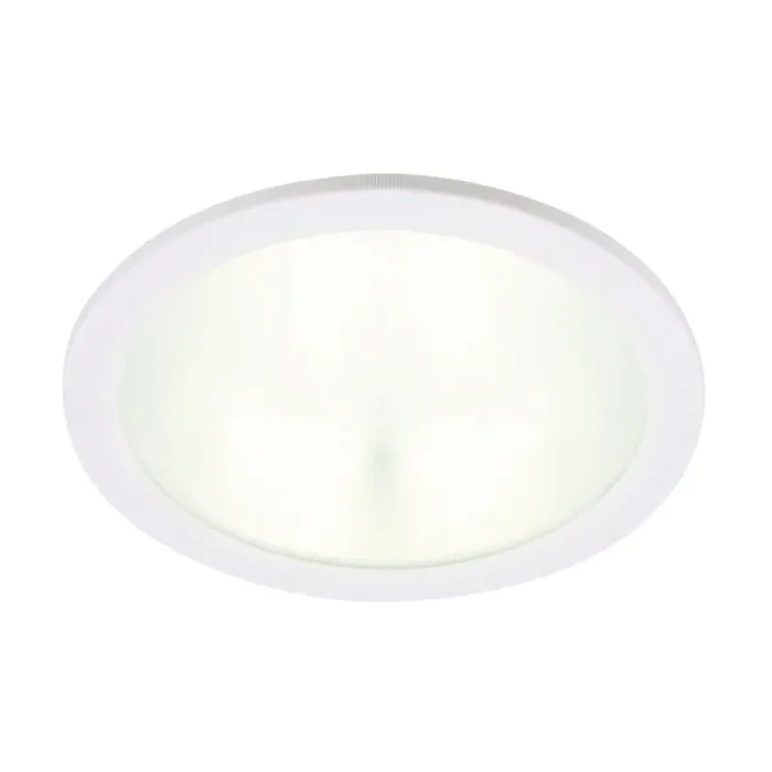 Saxby 11016 Tend Single Recessed Downlight Opal White Plastic and Frosted Glass Finish