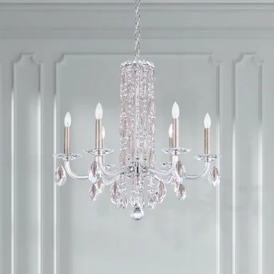 Schonbek Siena Six Light Chandelier in White – RS83061N-06R