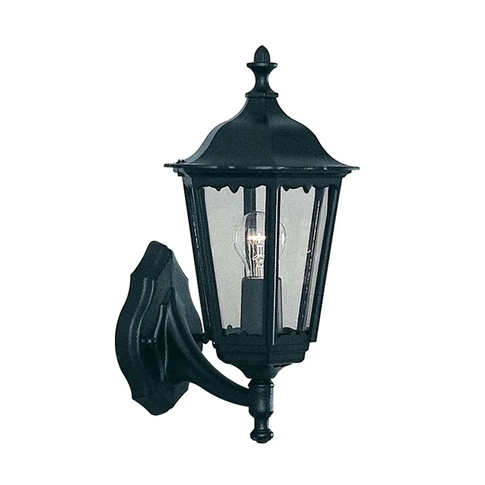 Searchlight Alex Outdoor Wall Light – Black Metal & Glass Search Light Part Number 82530BK