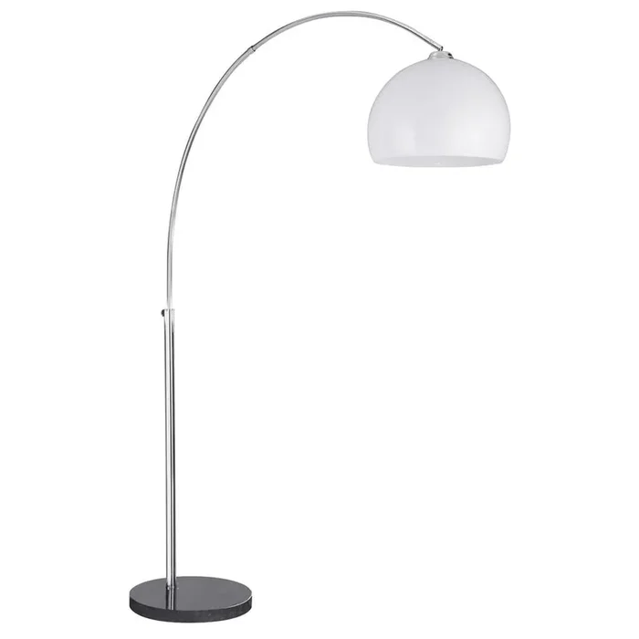 Searchlight Arcs Floor Lamp – 1Lt Cc/White Shade Blk Base 1037Cc