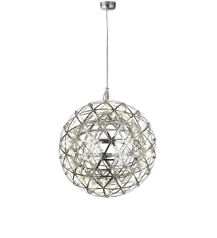 Searchlight Galaxy Chrome Led Metal Ball Pendant – 400Mm 6501-400-Led
