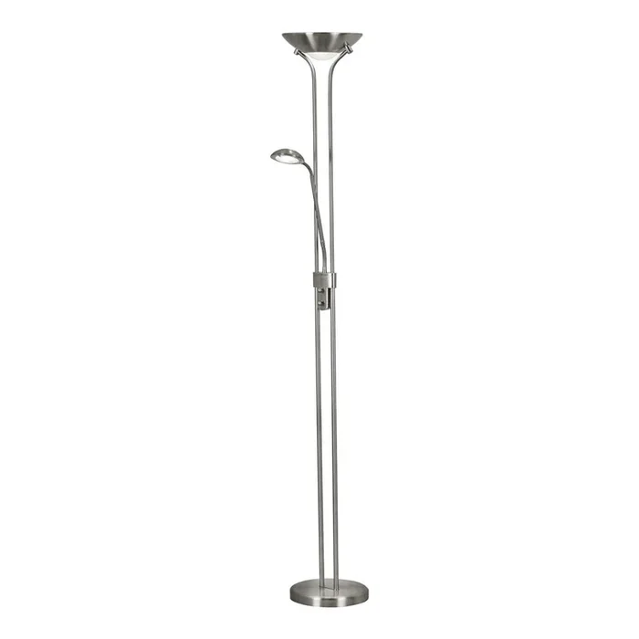 Searchlight Led Mother & Child Floor Lamp – Satin Silver 5430Ss