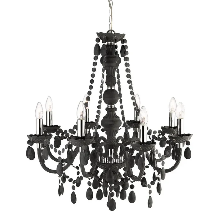 Searchlight Marie Therese – 8Lt Ceiling, Charcoal Grey Acrylic 8888-8Gy