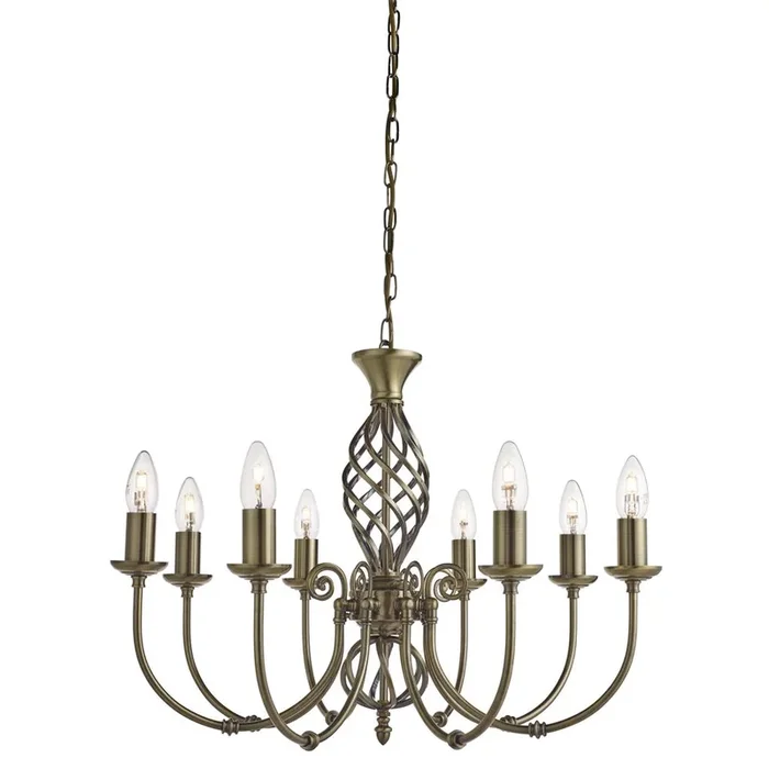 Searchlight Zanzibar 8Lt Antique Brass Ftg 8398-8