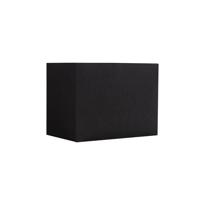 Serena Rectangular, 200 x 120 x 150mm Faux Silk Fabric Shade, Black
