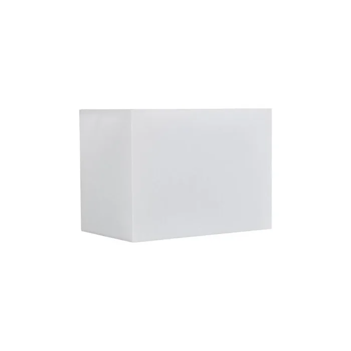 Serena Rectangular, 200 x 120 x 150mm Faux Silk Fabric Shade, White