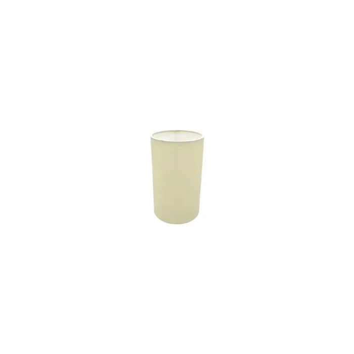 Serena Round Cylinder, 120 x 200mm Faux Silk Fabric Shade, Ivory Pearl/White Laminate