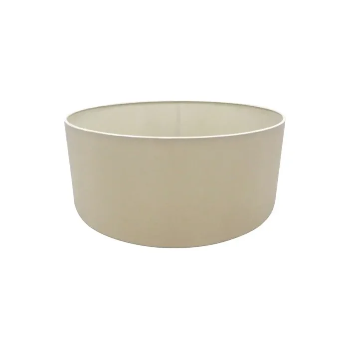Sigma Round Cylinder, 500 x 200mm Dual Faux Silk Fabric Shade, Nude Beige/Moonlight