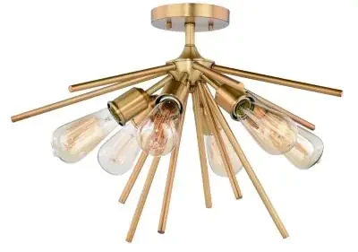 Six Light Semi Flush Mount