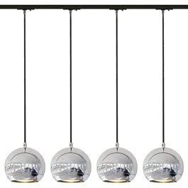 SLV 143620TK4 Light Eye ES111 Pendant 75W 4 Light Track Kit Chrome & Black