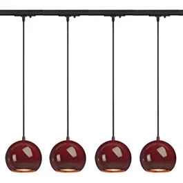 SLV 143626TK4 Light Eye ES111 Pendant 75W 4 Light Track Kit Wine Red & Black