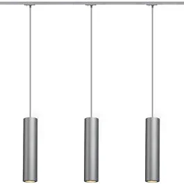 SLV 143964TK3 Enola B PD-1 Pendant 50W 3 Light Track Kit Silver Grey