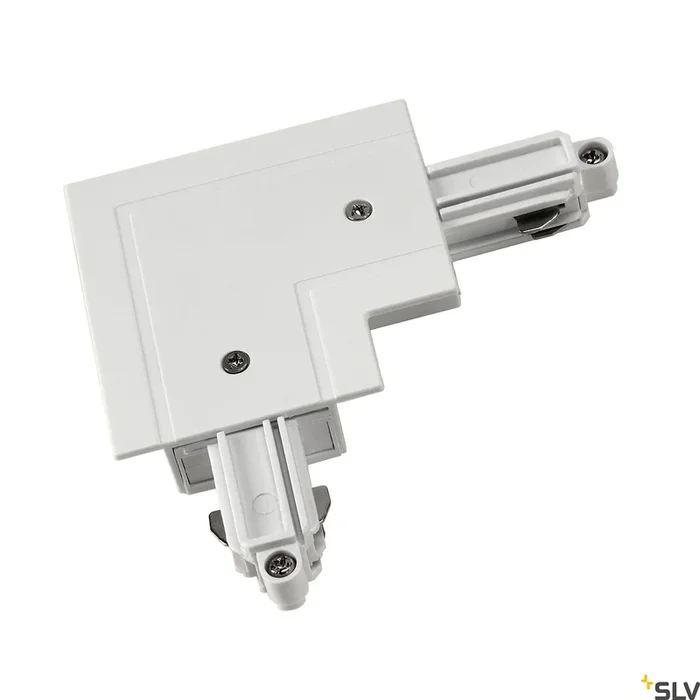 SLV Corner connector for 1-circuit track, recessed version, white, inner earth 143261