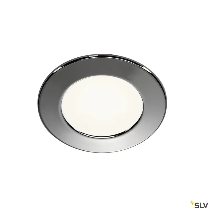 SLV DL 126 LED downlight, round, chrome, 3W LED, warm white, 12V 112222