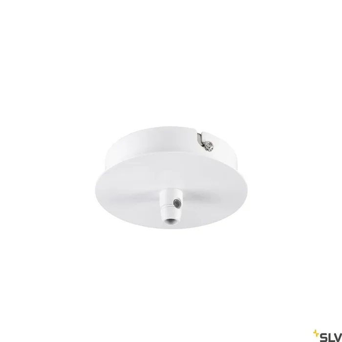 SLV FITU ceiling canopy, single, round, white, incl. strain-relief, 16A max. 132601