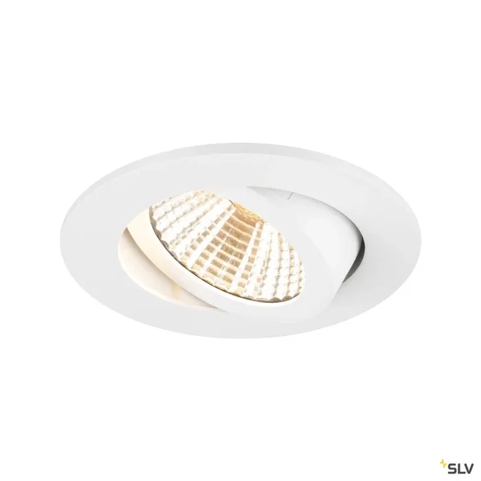 SLV NEW TRIA® 68, recessed ceiling light, 2700K, 38°, IP 20, round, white 1007385