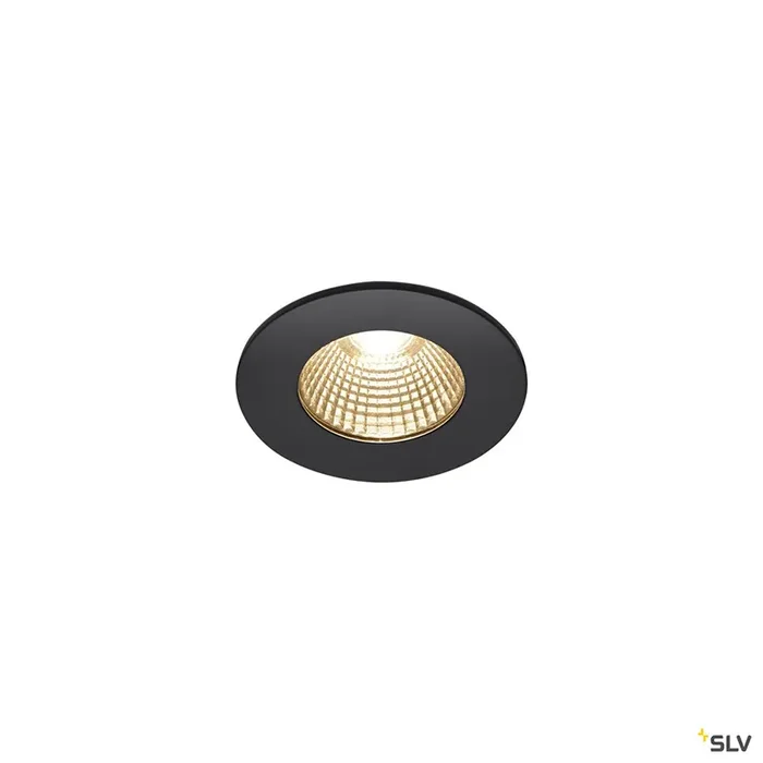 SLV Patta-I 7.3W Warm White Dim to Warm LED IP65 Fixed Downlight – Black