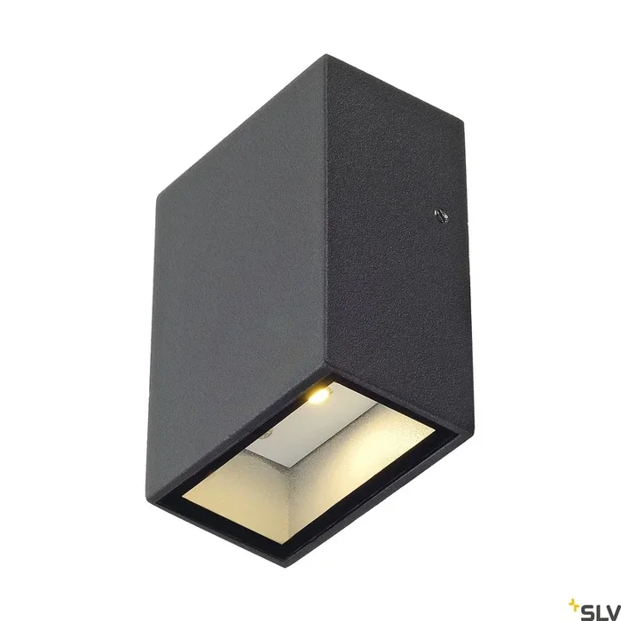 SLV QUAD 1 wall light, square, anthracite, LED, 1x3W, 3000K, IP44 232465