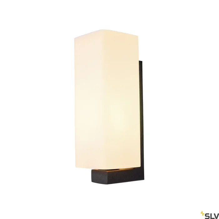 SLV QUADRASS indoor surface-mounted wall light E27 black 1003430