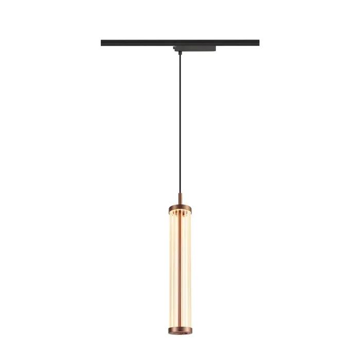 SLV QUIMERA, 1~ pendant light, pendant length 150 cm, 2700 K, PHASE, dark copper 1008043