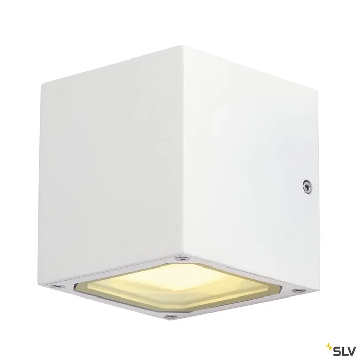 SLV SITRA CUBE wall light, white, GX53, max. 9W, IP44 232531