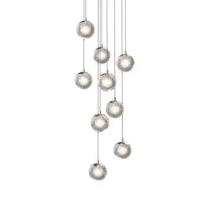 Sonneman 2964.01 Champagne Bubbles 9-Light Round LED Pendant in Polished Chrome