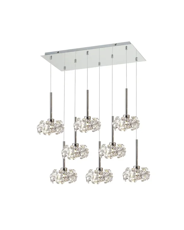 Spacek/Monroe 8 Light G9 2m Rectangle Multiple Pendant EM7940-KHSA