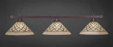Square Three Light Billiard Bar (803-DG-718)