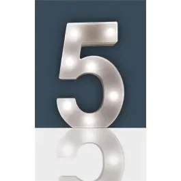 St Helens Home and Garden Battery Operated 3D LED Number Light – 5