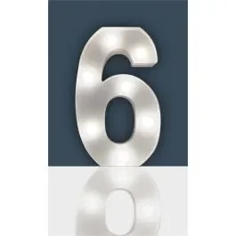 St Helens Home and Garden Battery Operated 3D LED Number Light – 6