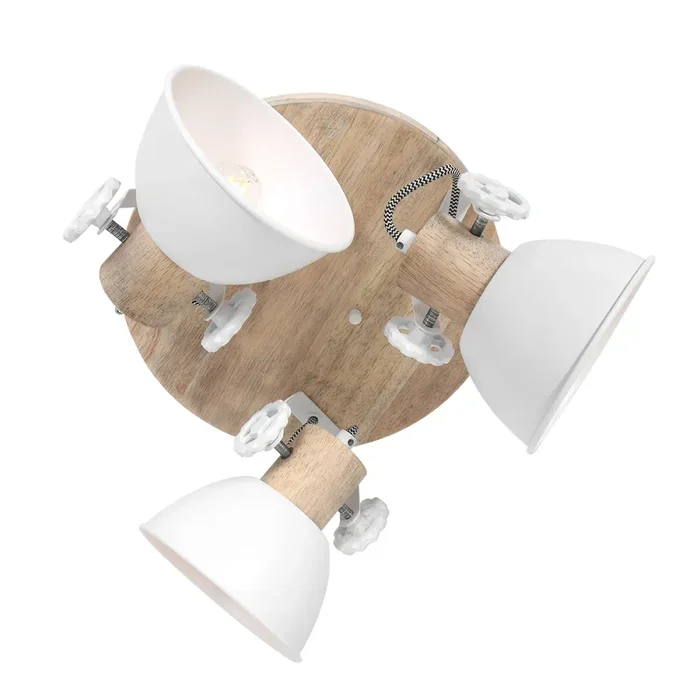 Steinhauer Gearwood Ceiling Light brown, white, 3-light sources