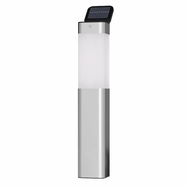 Suri Kodiak Solar LED Outdoor Post Light with PIR Sensor – Silver